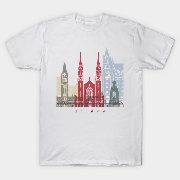 Ottawa skyline poster T-Shirt by PaulrommerArt